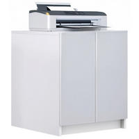 DRUCKERSCHRANK Elona, Druckerkommode mit Soft-Close & Push-to-Open, Büromöbel, Weiß matt (51 x 60,5 x 54 cm) - Weiß, Holzwerkstoff (51/60.5/54cm) - InnoFurn