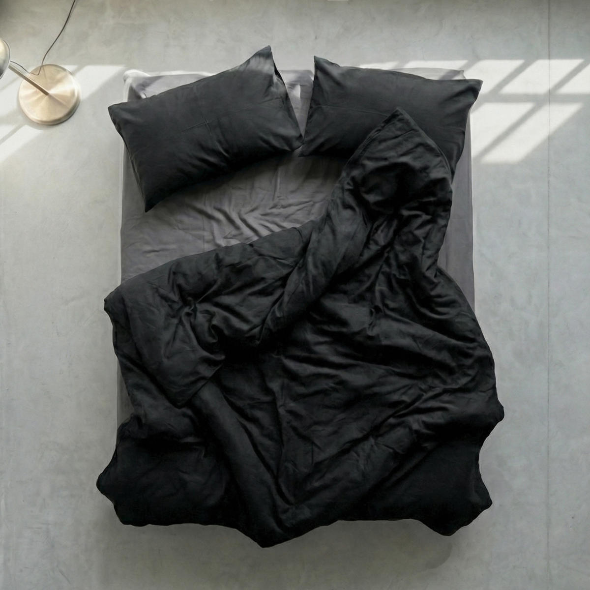 BETTBEZUG basic 220x220 cm (komfortgrösse) schwarz - Schwarz, Textil (220/220cm) - Happy Friday