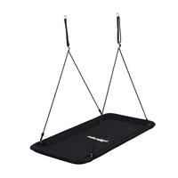 BOGUNGA svart rektangulär 150x80 cm - Svart, Plast/Metall (150/165/80cm) - Relaxdays