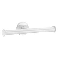 WC-PAPIERHALTER für 2 Rollen, Edelstahl pulverbeschichtet weiß - Weiß, Metall (11/9/35cm) - Delabie