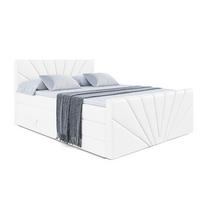 BOXSPRINGBETT MILTIO-Z KING - 140x200 - H3/H4 - Weiß Hochglanz - Weiß Hochglanz, Holzwerkstoff (140/200cm) - ALTDECOR