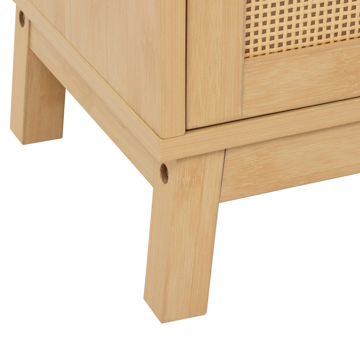 BADEZIMMER-REGAL Cane 40/30/168 cm - Beige, Holzwerkstoff (30/168/40cm) - 5five Simply Smart