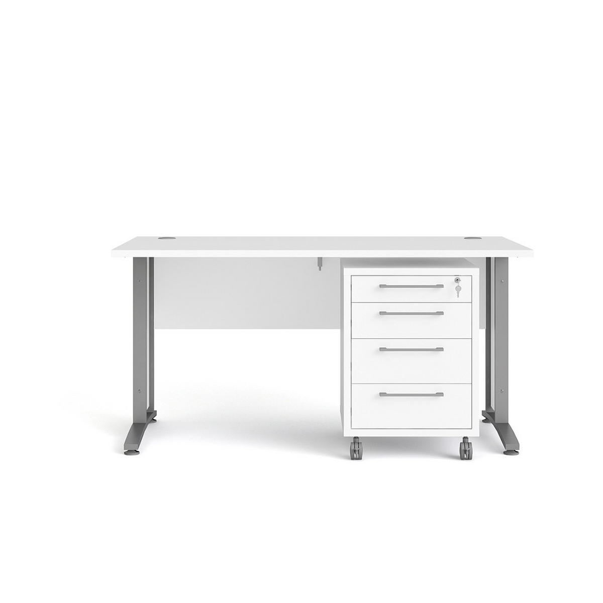 SCHREIBTISCH Weiß - Weiß, Holzwerkstoff (80/150/75cm) - ebuy24
