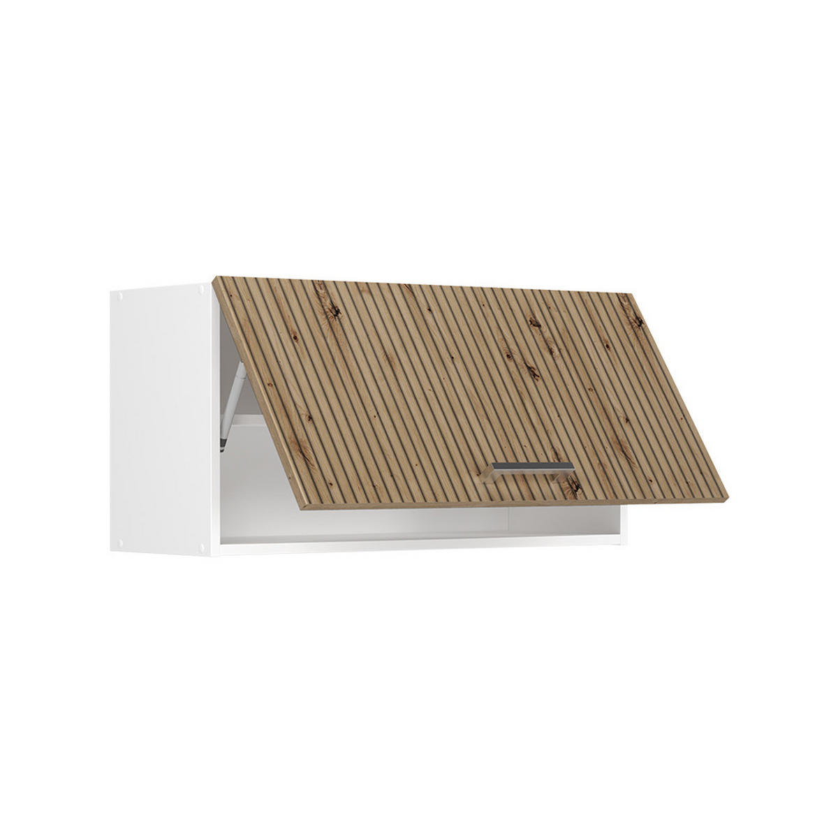 HÄNGESCHRANK R-Line, Artisan-Eiche/Weiß, 80 cm Flach - Weiß/Eiche Artisan, Holzwerkstoff (80/40/31cm) - Vicco