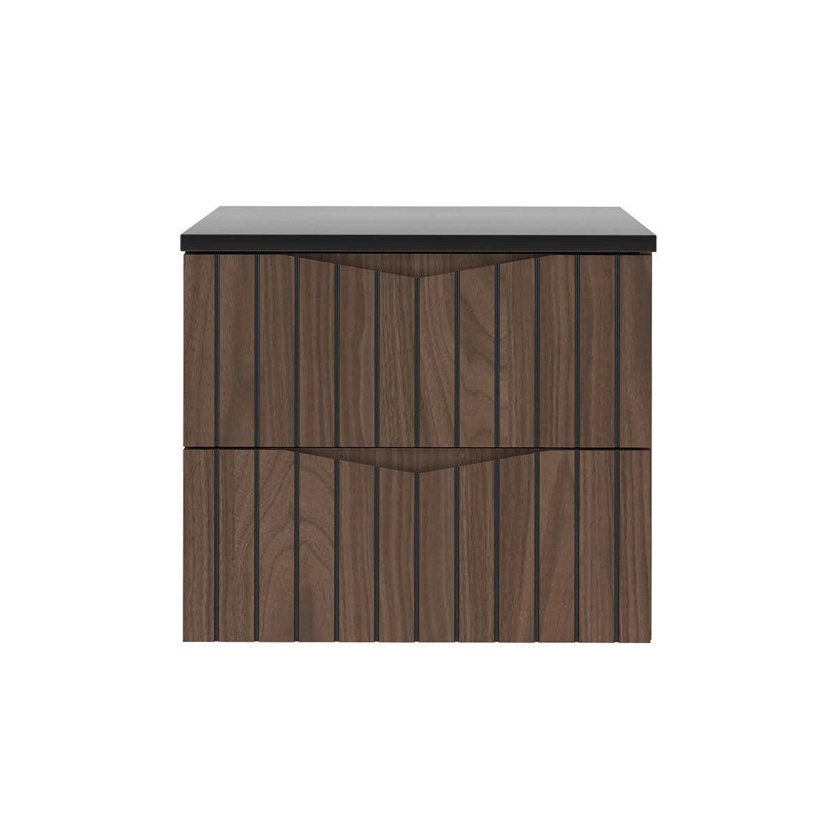 WASCHTISCHUNTERSCHRANK 60.6cm Siena Holz und Schwarz - Schwarz, Holzwerkstoff (60.6/52.2/46.5cm) - Petits-meubles
