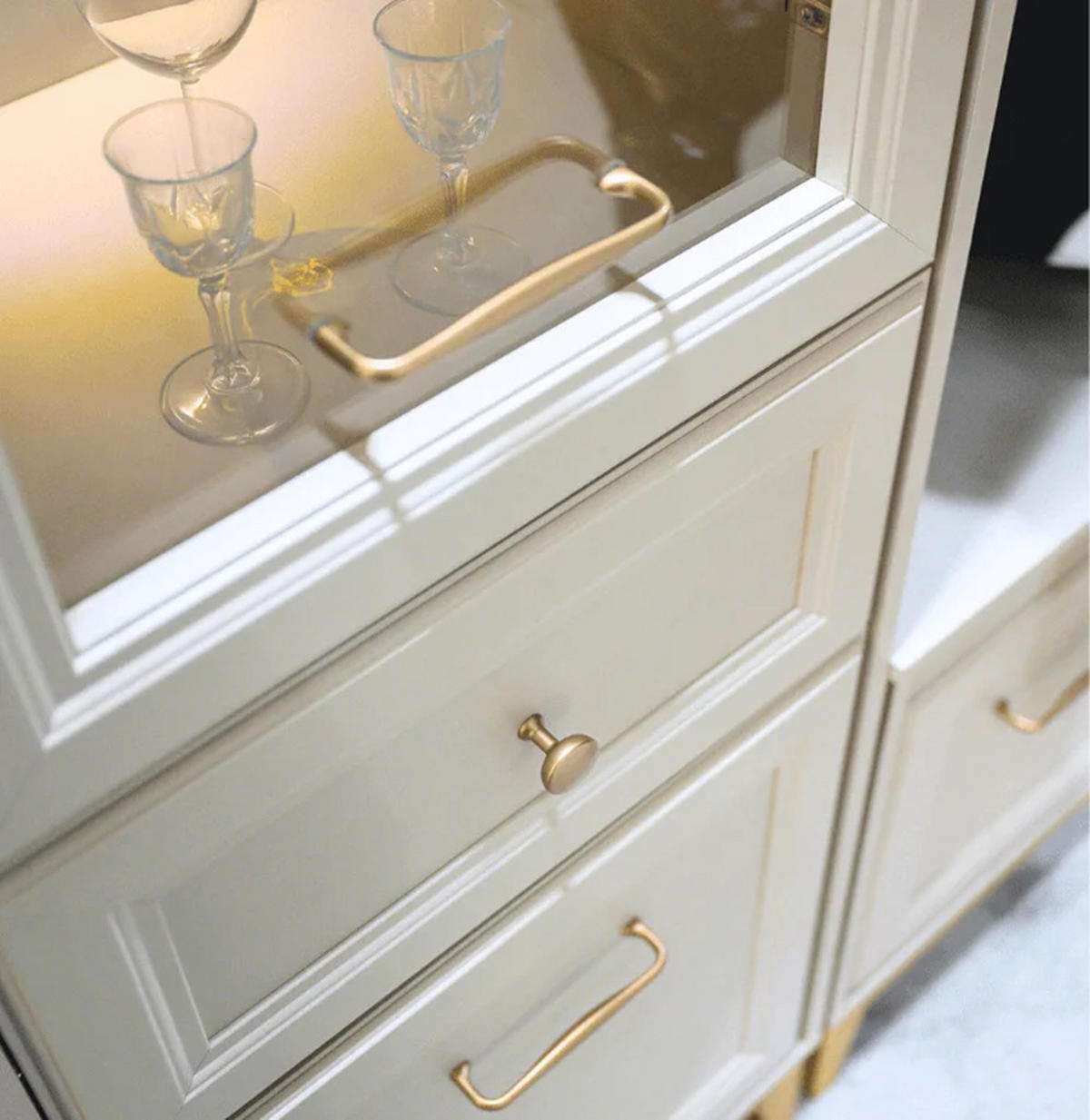 VITRINESCHRANK WINDSOR W-6 - Kaschmir, Holzwerkstoff (55/193/41cm) - Meblini