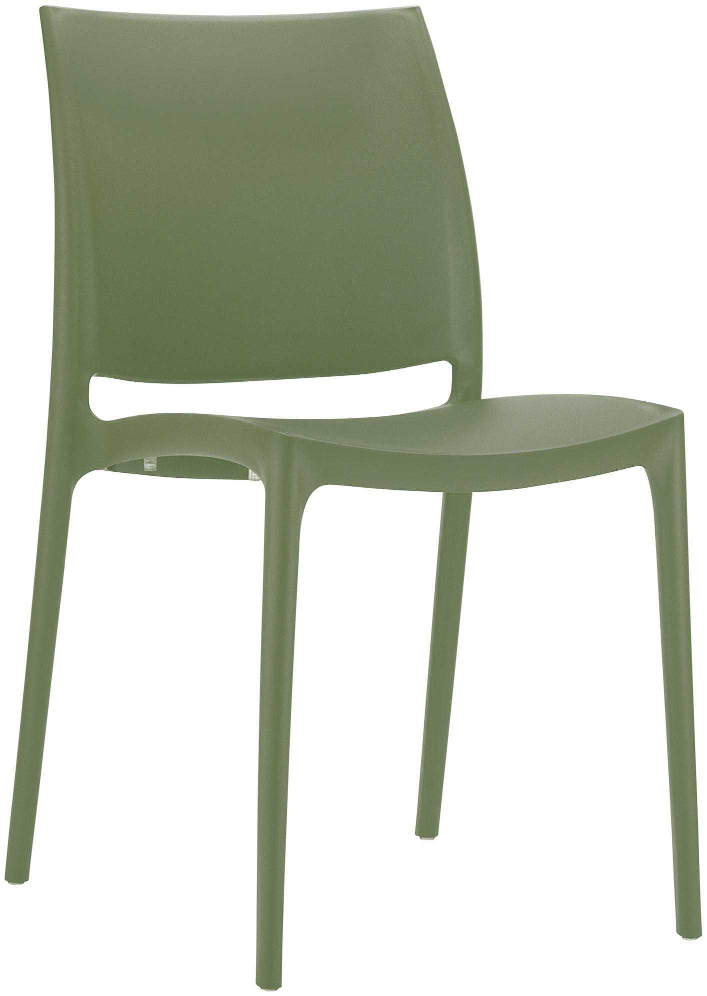 GARTENSTUHL Kunststoff oliv - Olivgrün, Kunststoff (44/81/50cm) - CLP