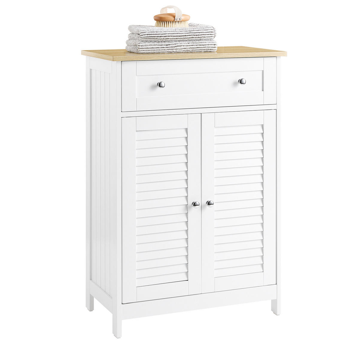 KOMMODE Weiß - Weiß, Holzwerkstoff (60/88/35cm) - SoBuy