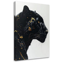 LEINWANDBILD Tiere 70x100cm - Schwarz, Textil (70/100cm) - Feeby