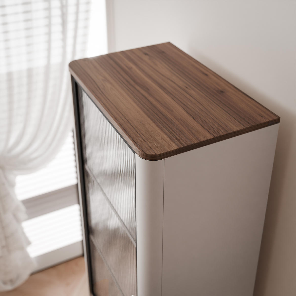 VITRINE NAVANI 60 cm Kaschmir Nussbaum - Kaschmir, Holzwerkstoff (60/191/40cm)