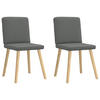 ESSZIMMERSTÜHLE 2 Stk. Dunkelgrau Stoff 45*54*86cm - Dunkelgrau, Metall (45/86/54cm) - ZMH