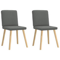 ESSZIMMERSTÜHLE 2 Stk. Dunkelgrau Stoff 45*54*86cm - Dunkelgrau, Metall (45/86/54cm) - ZMH