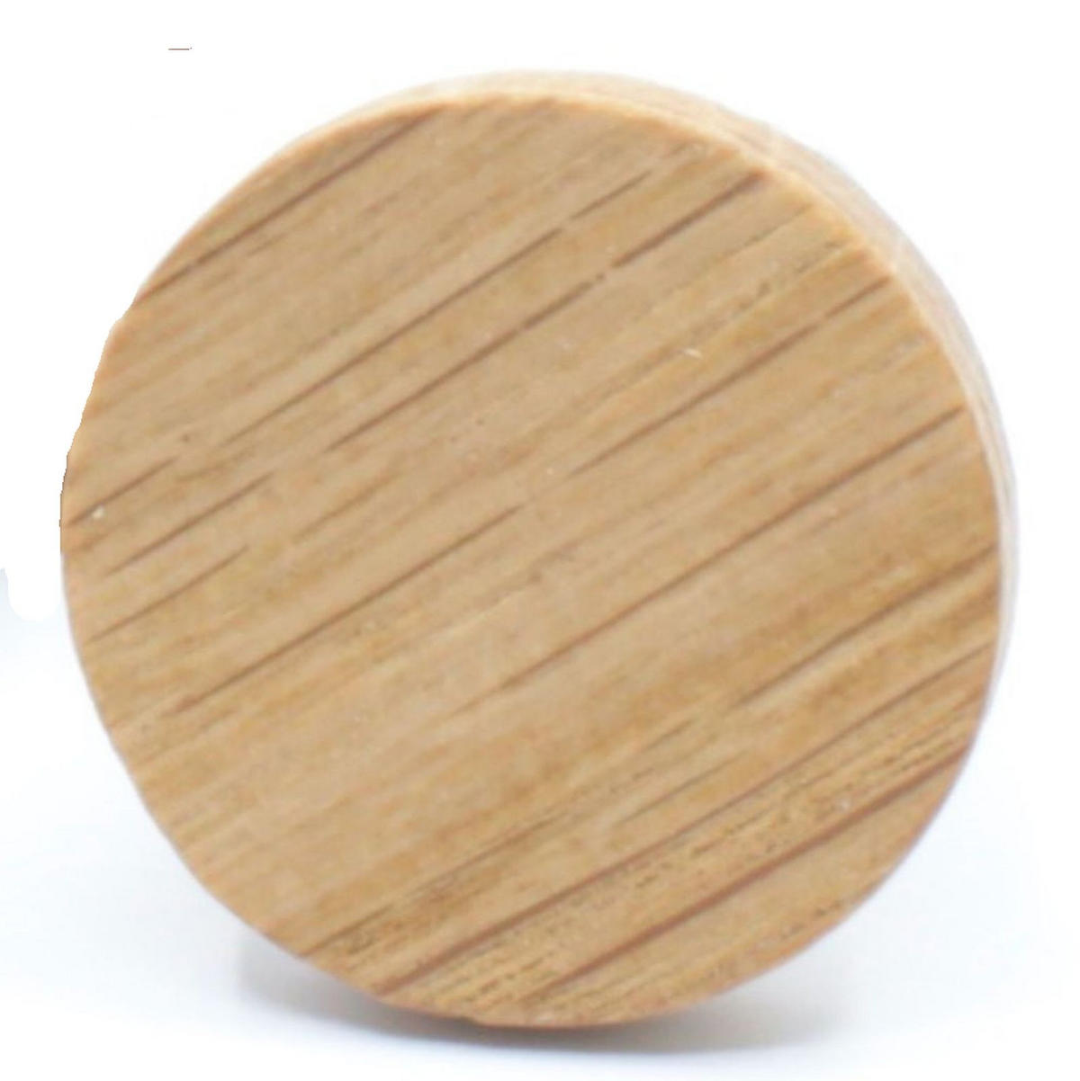 MÖBELKNOPF Eiche massiv, Holzknopf rund, Schrankknauf Holz - Naturfarben, Holz (2.4/2.2/2.4cm)