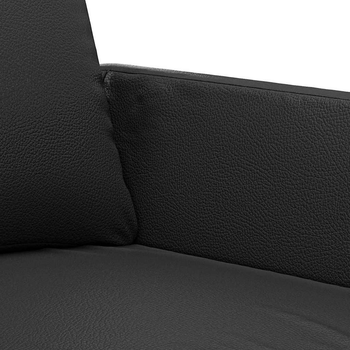 2-SITZER-SOFA Feuchtwangen - Schwarz, Leder (160/80/77cm) - Nettlife