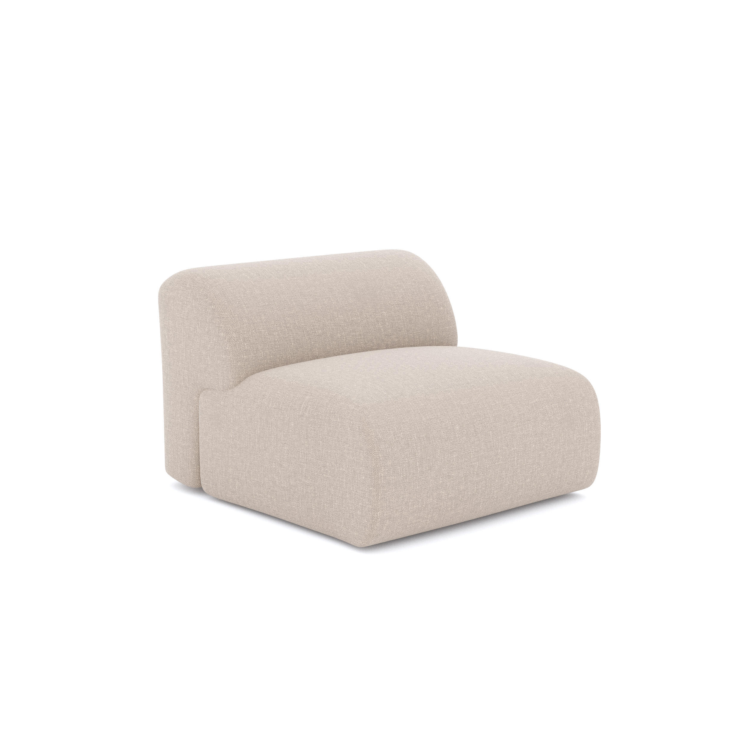 SESSEL ohne Armlehnen Tissu tramé Beige 75cm - Beige, Textil (75/67/97cm) - Sia Home