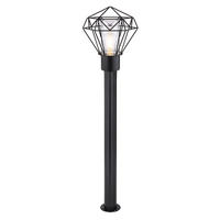 STEHLEUCHTE Edelstahl Schwarz Gitteroptik - Schwarz, Metall (22.5/25.5/100cm) - Globo Lighting