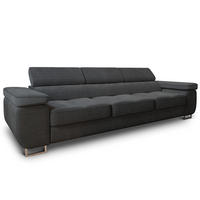 BETTSOFA MOSINE Graphitfarben Kordstoff mit Schlaffunktion - Graphitfarben, Textil (281/87/98cm) - MASSENO