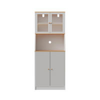 BUFFET modern, weiß, LED-Beleuchtung, groß, minimalistisch, elegant - Weiß, Holz (70/180/40cm) - EuroLiving