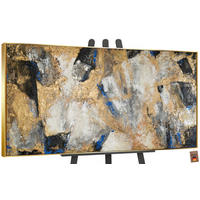 GEMÄLDE Goldener Kontrast Schattenfugenrahmen Gold 140x70 cm - Goldfarben, Holz (140/70cm) - YS-art gallery
