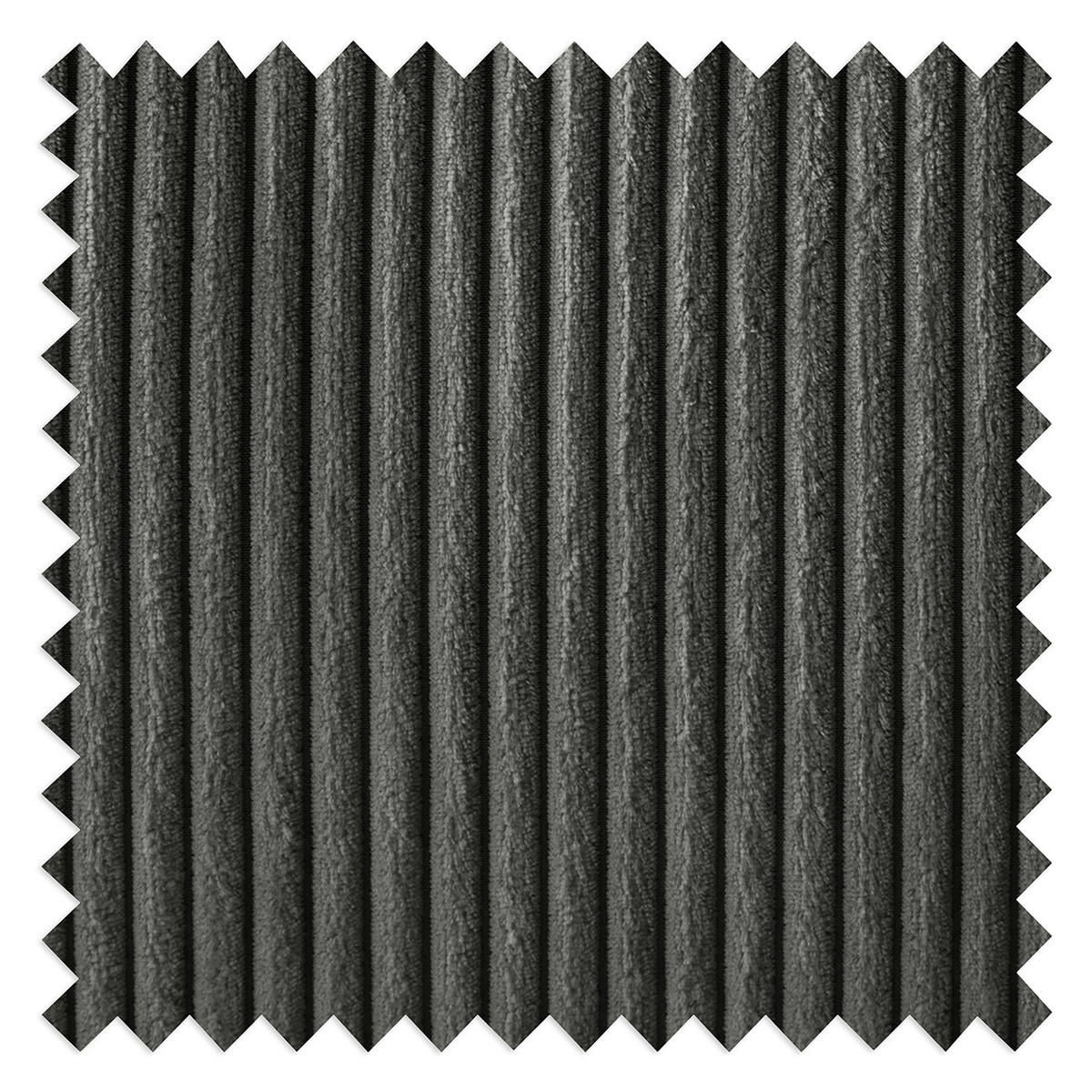 ECKSOFA mit Schlaffunktion - Longchair - Dunkelgrau/Schwarz, Kunststoff/Textil (253/167cm) - home24