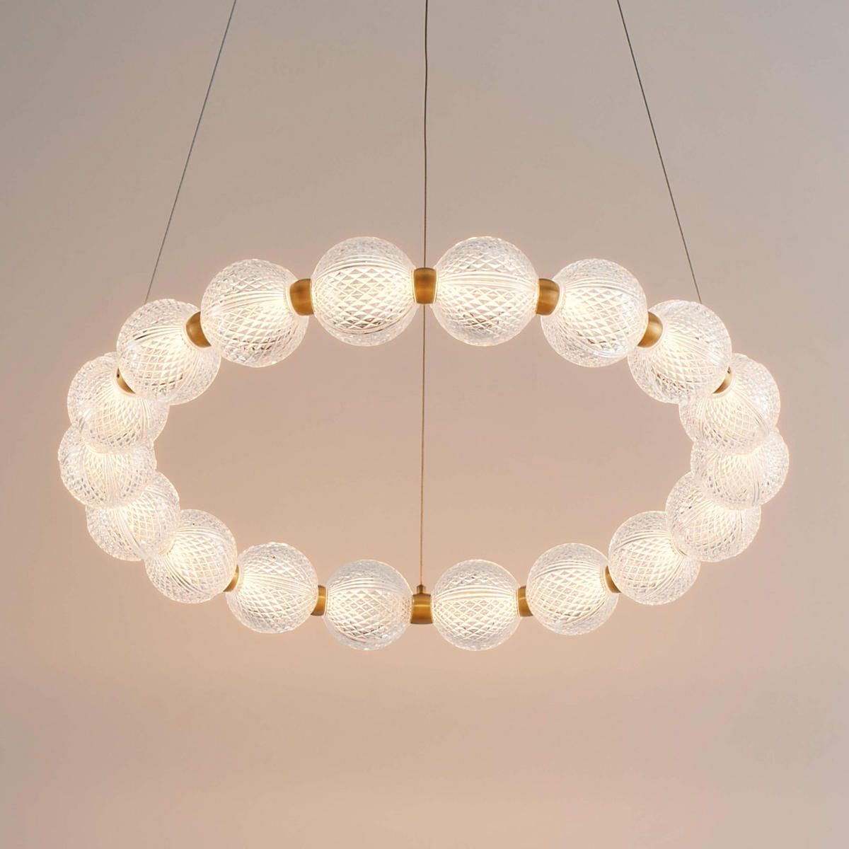 HÄNGELEUCHTE Roseli, Transparent und goldfarben, 8cm - Transparent, Metall (8/57/8cm) - KOSILUM