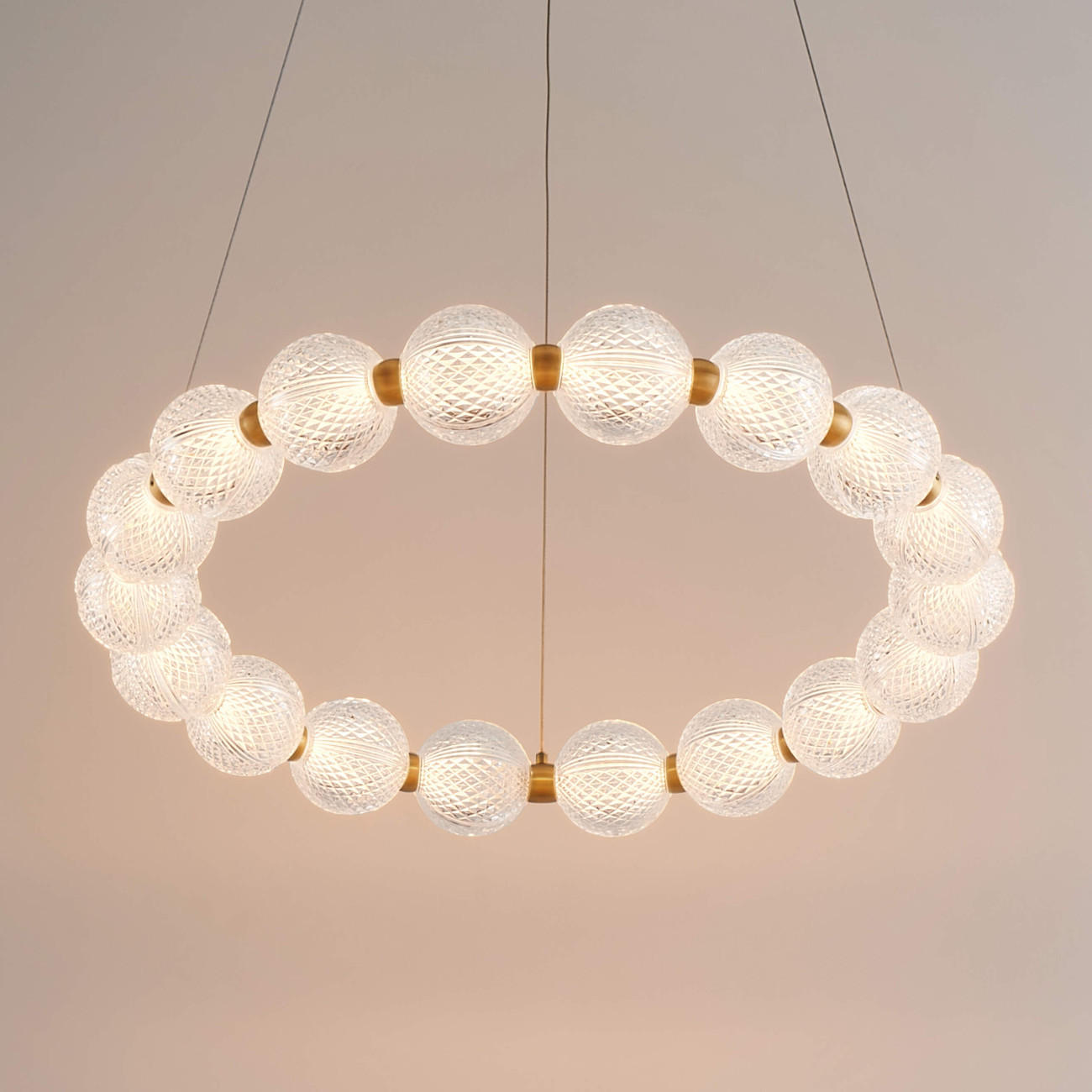 Thumbnail - Kosilum Hängeleuchte, Transparent, Metall, 57x8x120 cm, Lampen & Leuchten, Innenbeleuchtung, Hängelampen, Pendelleuchten