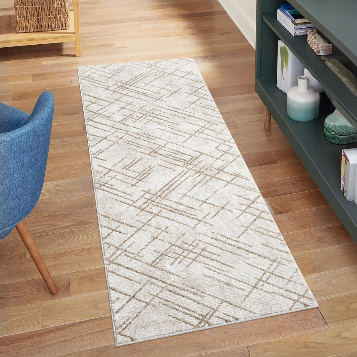 KURZFLOR-TEPPICH Antik 245 Creme 80x300 cm - Creme, Textil (80/300cm) - carpet city