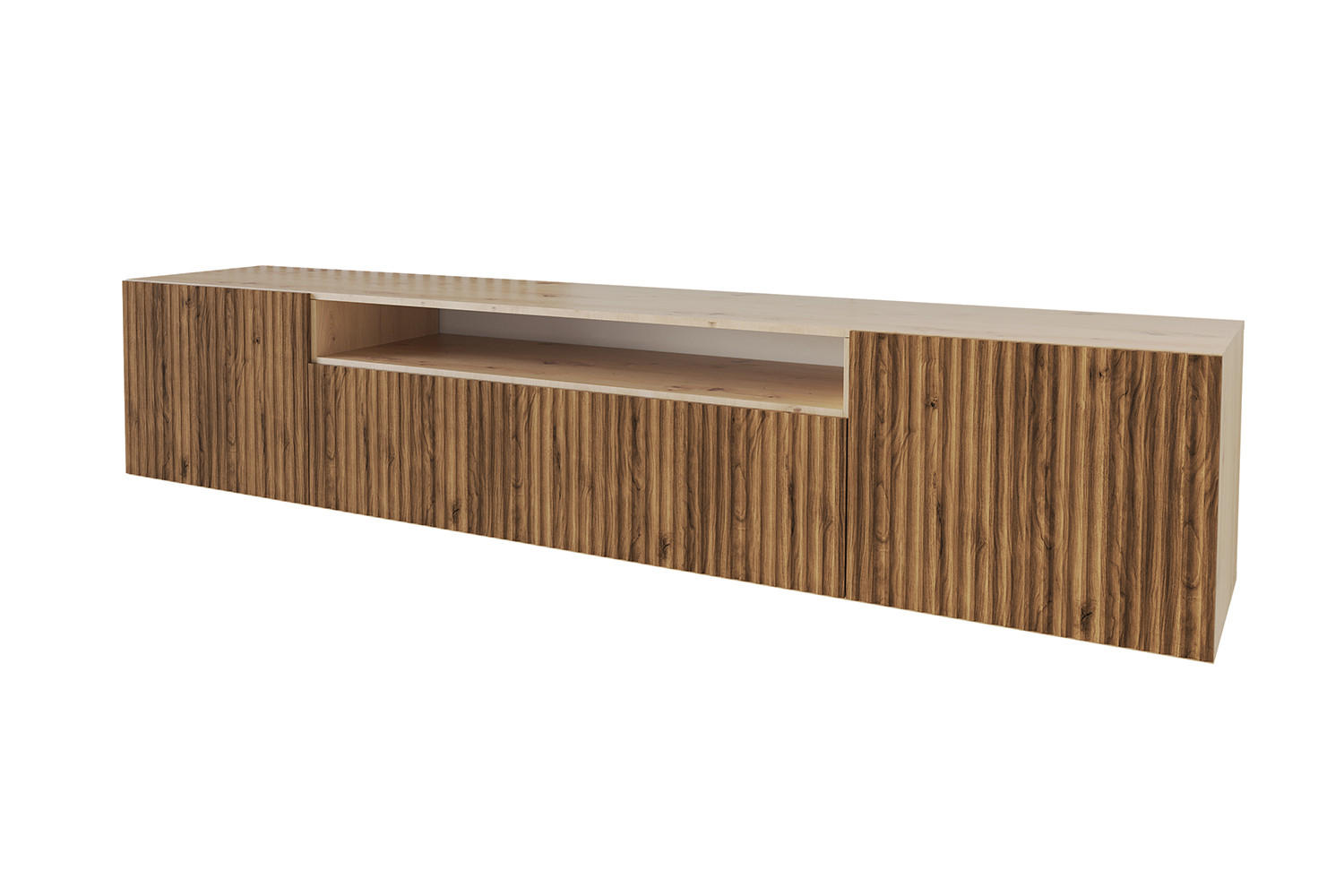 LOWBOARD NOA-2-W 200x40x41 cm - Artisan / Katania - Eiche Wotan, Holzwerkstoff (200/40/41cm) - ALTDECOR