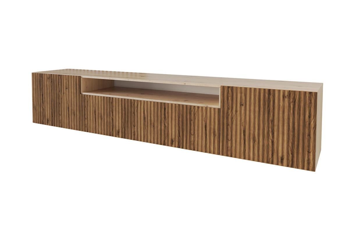 LOWBOARD NOA-2-W 200x40x41 cm - Artisan / Katania - Eiche Wotan, Holzwerkstoff (200/40/41cm) - ALTDECOR