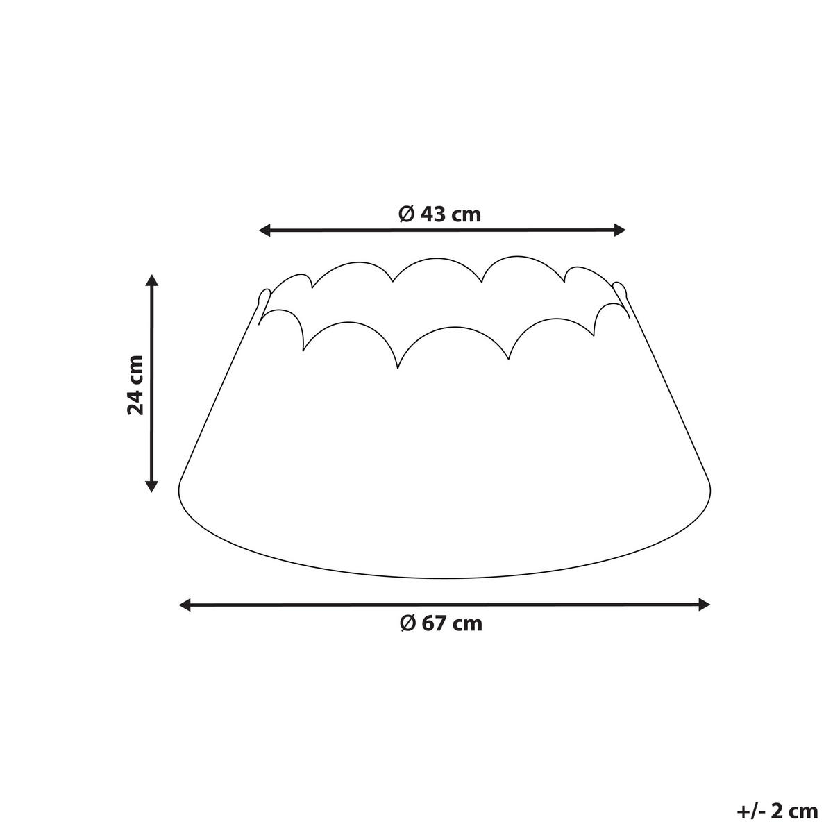 WEIHNACHTSBAUMKRAGEN 24 cm Naturfarben Givre - Naturfarben, Naturmaterialien (24cm) - Beliani
