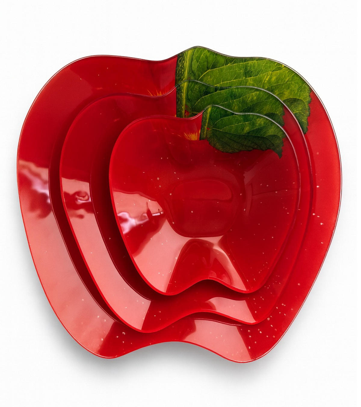 SERVIERPLATTE Aria Fresh Rot 25x24xh4 cm Glas - Rot, Glas (25/4/25cm) - Mondex