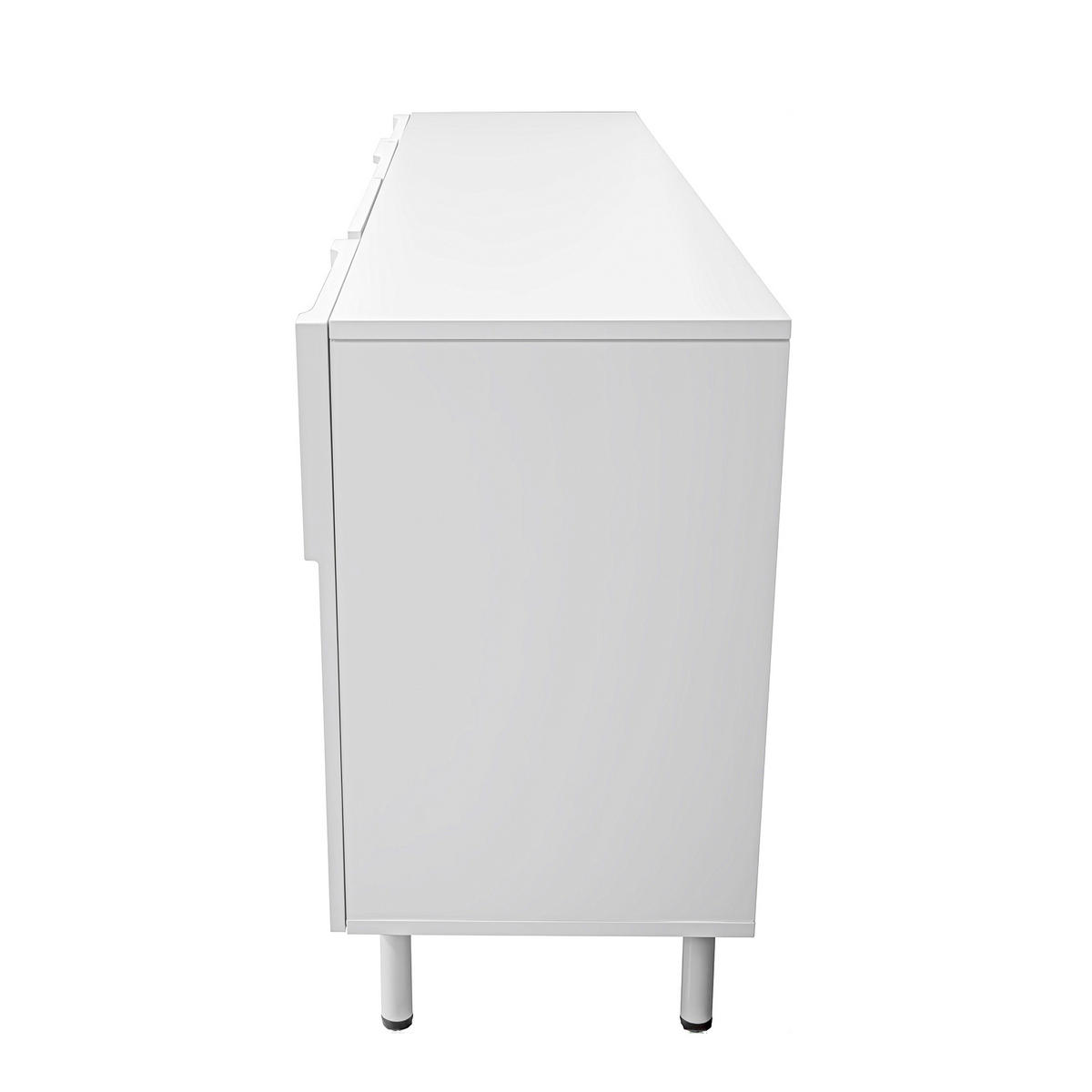 SIDEBOARD Weiß geometrisch modern Stauraum minimalist - Weiß, Holzwerkstoff (38.5/70/160cm) - FLIEKS
