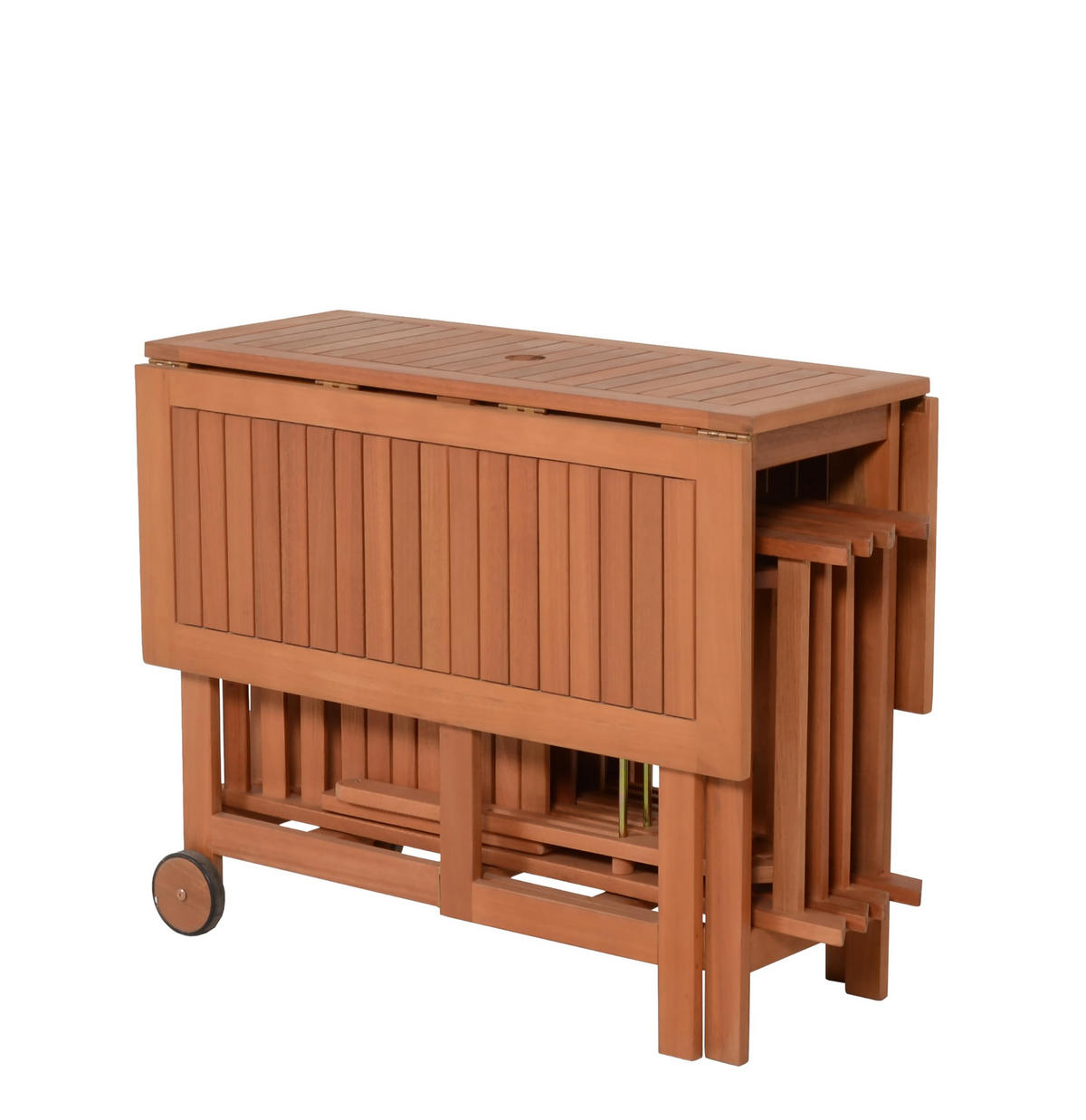 GARTEN-SITZGRUPPE Jasmin 5-teilig Gartenmöbel-Set - Braun, Holz - DELUKE