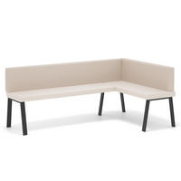 ECKBANK rechts MONO Y Kunstleder glatt, 128/168 cm Beige - Beige, Kunststoff/Textil (128/168cm) - Idohome