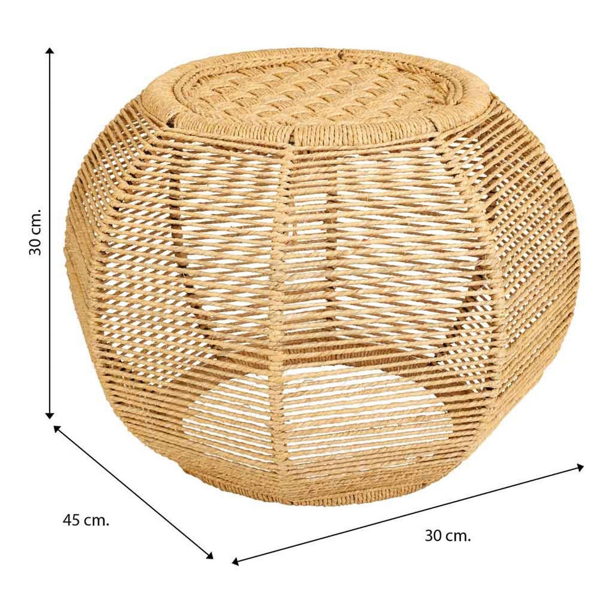 HOCKER, 30x45cm - Braun, Metall (30/30/45cm) - Wanderlust