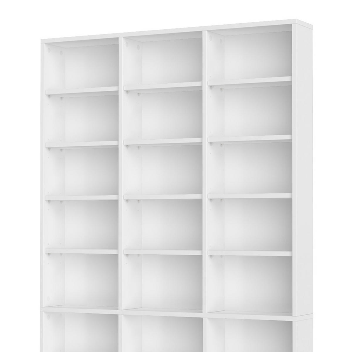CD-REGAL Jukebox Weiß 102 x 178 cm - Weiß, Holzwerkstoff (102/178/16cm) - Vicco