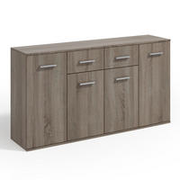 SIDEBOARD GIACOMO III 160/85/33 cm mit 2 Schubladen 4 Türen Trüffeleichefarben - Trüffeleichefarben, Holzwerkstoff (160/85/33cm) - MASSENO