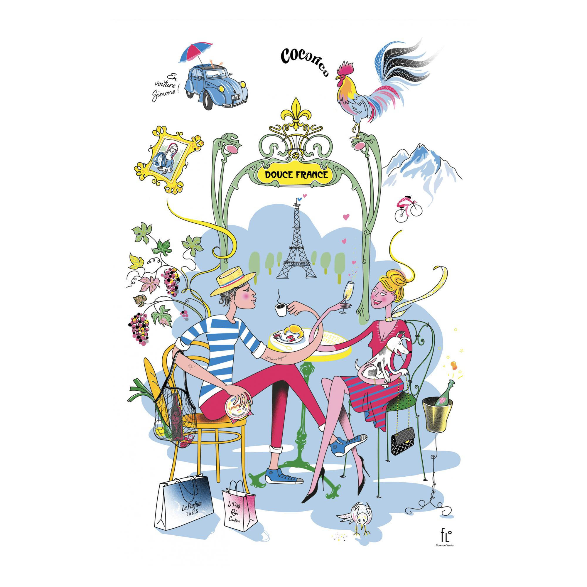 GESCHIRRTUCH Douce France weiß 48 x 72 cm - Weiß, Textil (48/72cm) - Winkler