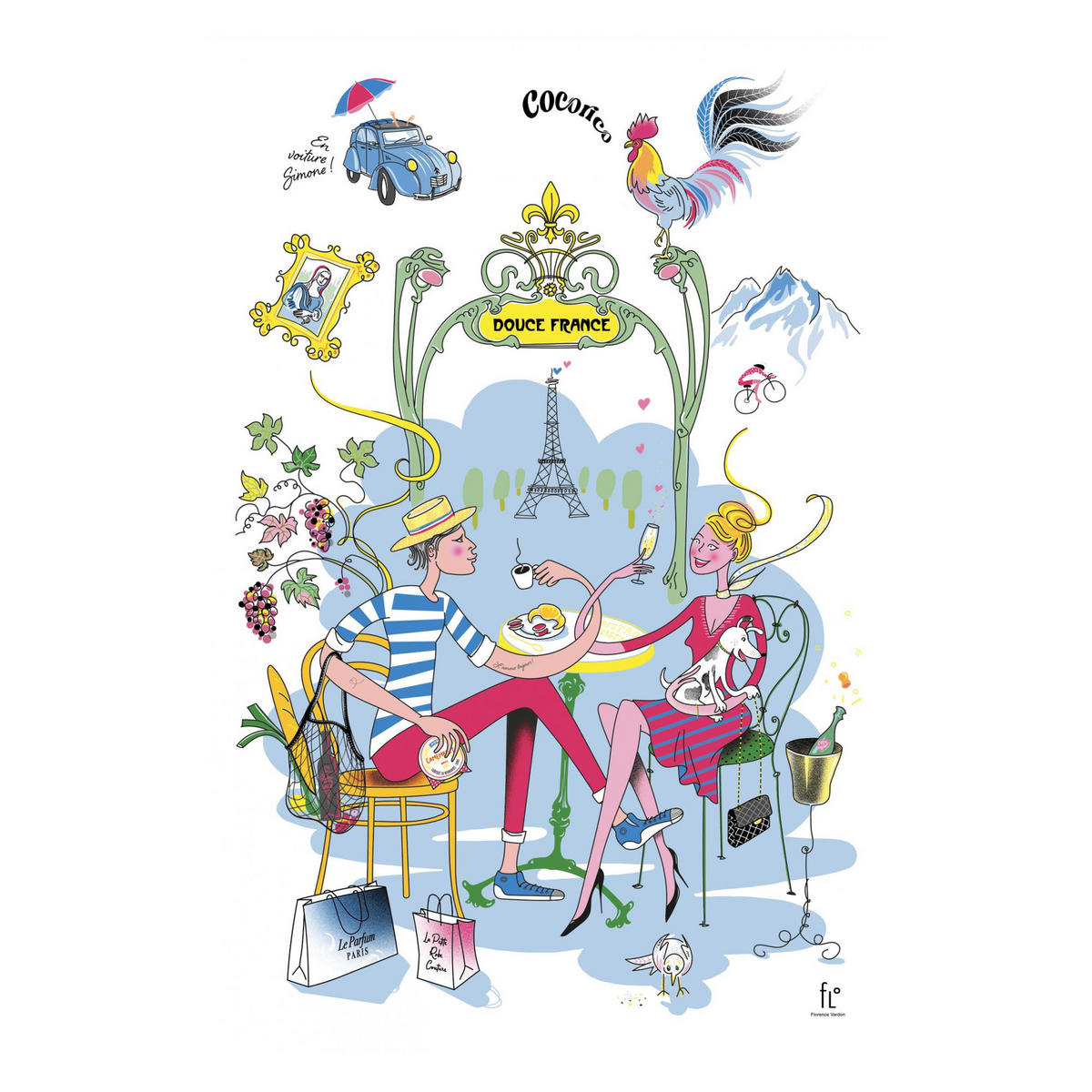 GESCHIRRTUCH Douce France weiß 48 x 72 cm - Weiß, Textil (48/72cm) - Winkler