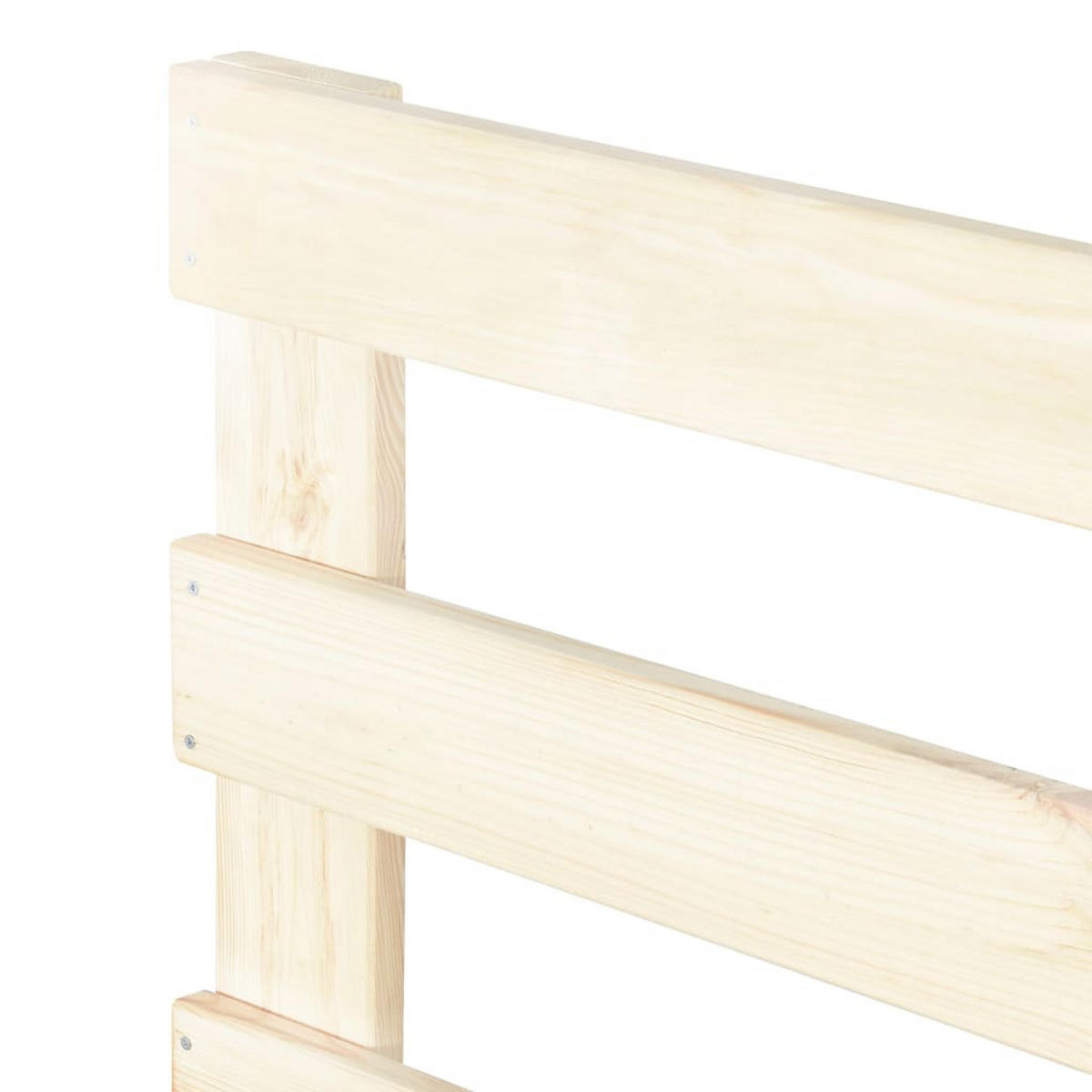 PALETTENBETT Massivholz Kiefer 140/200 Cm - Naturfarben, Holz (140/200cm) - vidaXL
