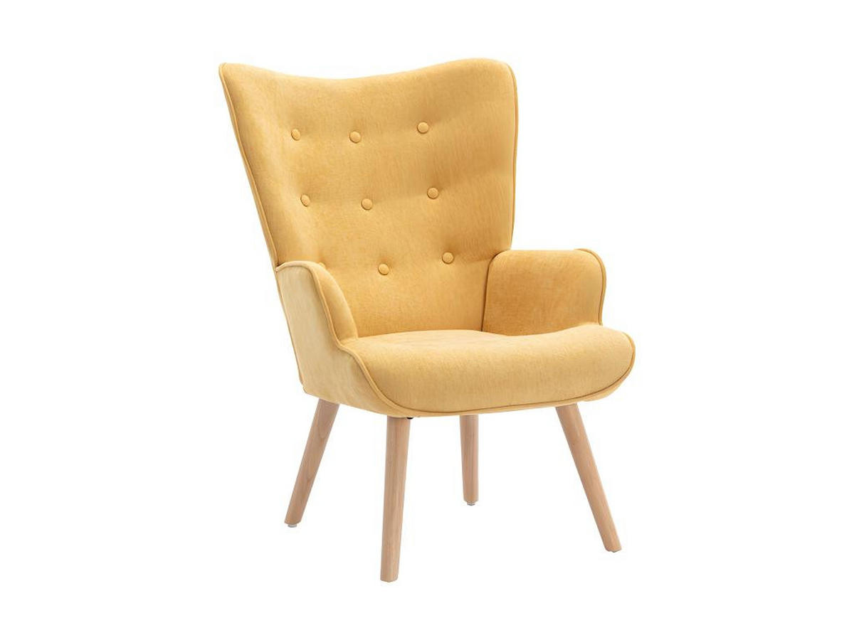 SESSEL - Stoff - Senfgelb - VATELY - Gelb, Textil (78/95.5/69cm) - Vente-Unique
