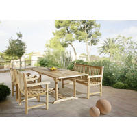 GARTENMÖBELSET 4TLG. - Beige, Holz - SAM