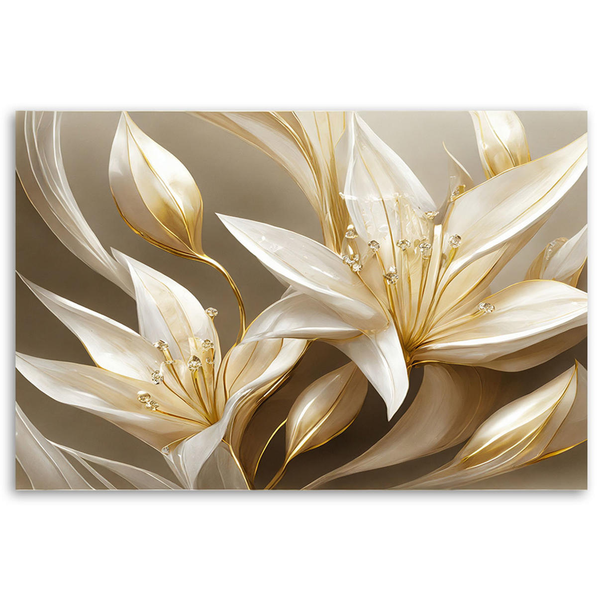 KUNSTDRUCK Gold 60/40 cm - Goldfarben, Textil (60/40cm) - KUNSTLOFT