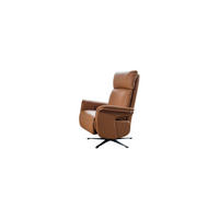 RELAXSESSEL NAMA Braun Leder - Schwarz/Braun, Leder/Metall (78/111/86cm) - KAWOLA