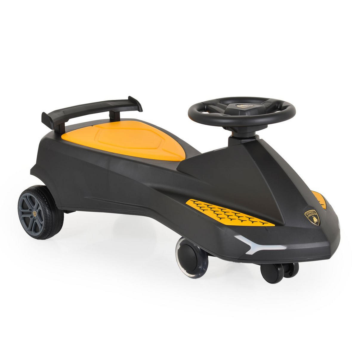 RUTSCHER Lamborghini Swing Car schwarz Car Musikfunktion Lichter bis 110kg - Schwarz, Kunststoff (78/32/36cm) - Moni