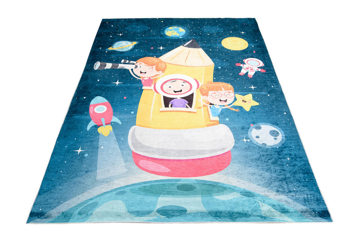 TEPPICH EMMA Blau 80/150 cm - Blau, Kunststoff (80/150cm) - Tapiso