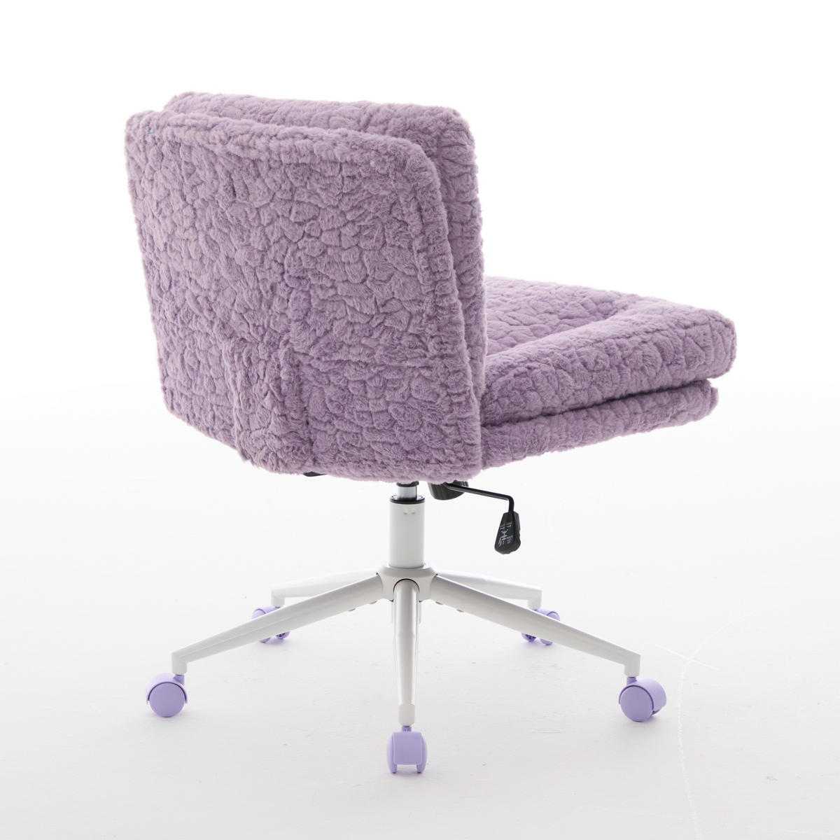 DREHSTUHL 63 cm Violett Kunstfell – Höhenverstellbarer Polsterstuhl mit 360° Drehfunktion Modern - Violett/Lila, Textil (63/86/67cm) - Urban Meuble