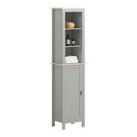 HOCHSCHRANK Hellgrau - Grau, Holzwerkstoff (39/169/30cm) - SoBuy