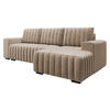 ECKSOFA Hugo, Seite: Rechts - Hellbraun/Dunkelbraun, Holz/Textil (240/140cm)