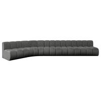 ECKSOFA modulares Sofa Montra-L3 - 472x174x70 cm Dunkelgrau - Dunkelgrau, Holzwerkstoff/Textil (472/174cm) - ALTDECOR